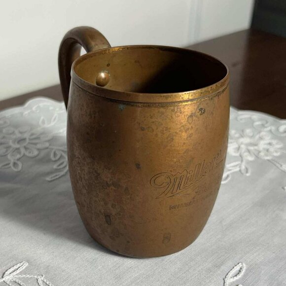 Vintage Miller High Life solid copper moscow mule mug - Picture 3 of 10